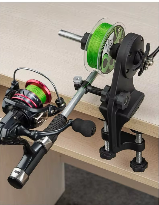 Line winder with reel holder