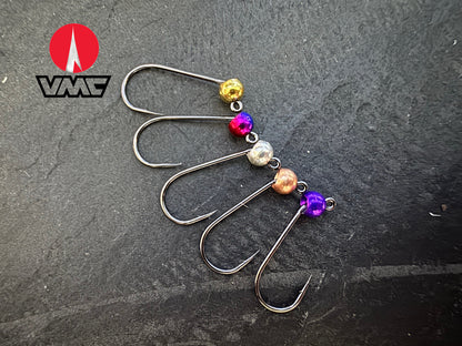 6er-Jig-Haken mit Tungsten - Mix
