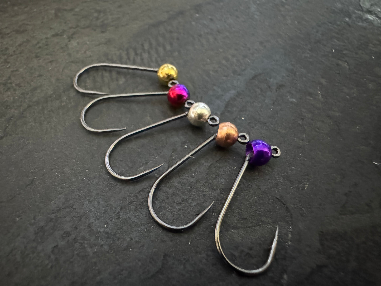 6er-Jig-Haken mit Tungsten - Mix