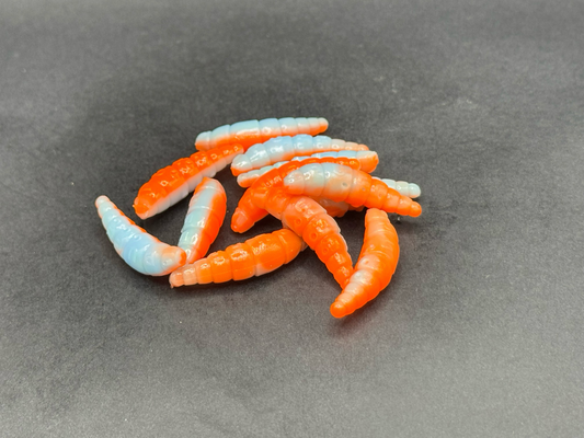 Mini-PUFF - Babyblau / Orange