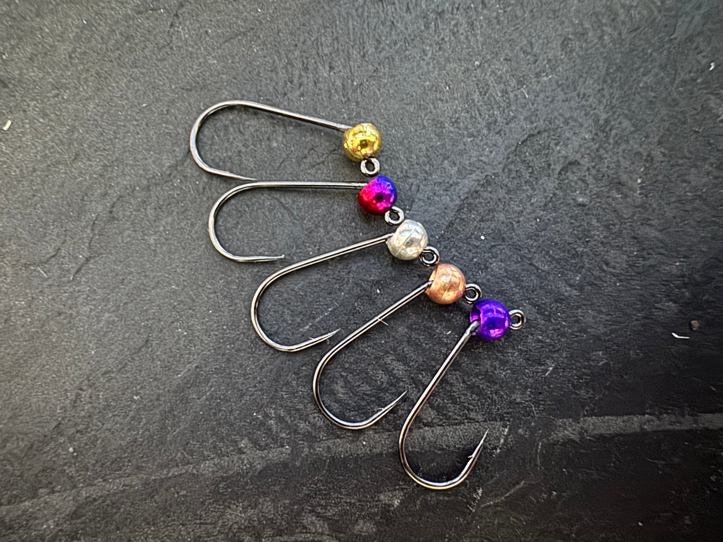 6er-Jig-Haken mit Tungsten - Mix