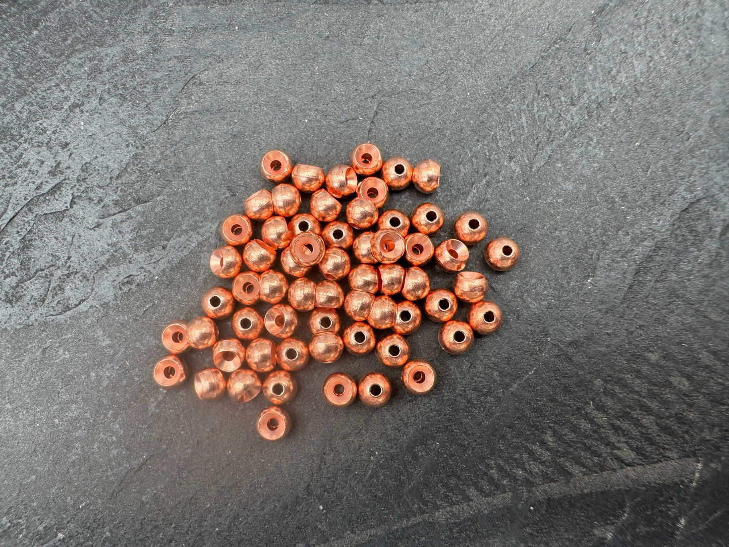 Tungsten Perlen - Kupfer - gelocht - 4mm