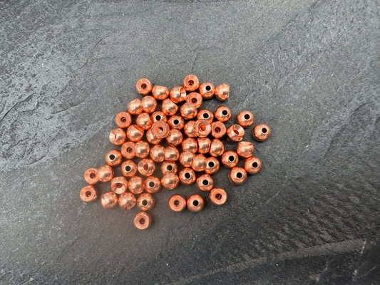 Tungsten Perlen - Kupfer - gelocht - 4mm