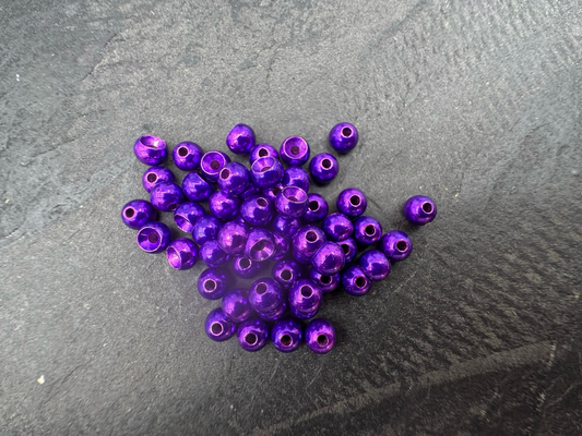 Tungsten Perlen - Purple - gelocht - 4mm