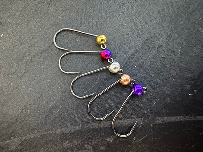 4er-Jig-Haken mit Tungsten - Mix