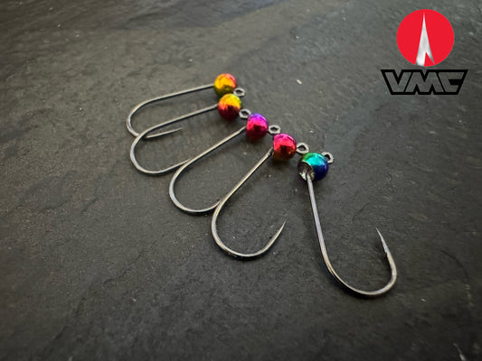 4er-Jig-Haken mit Tungsten - Rainbow