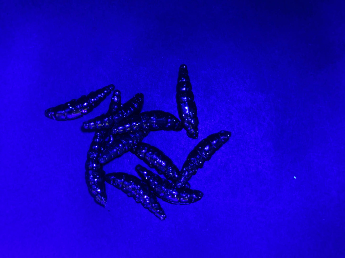 Mini-PUFF - Schwarz Glitter
