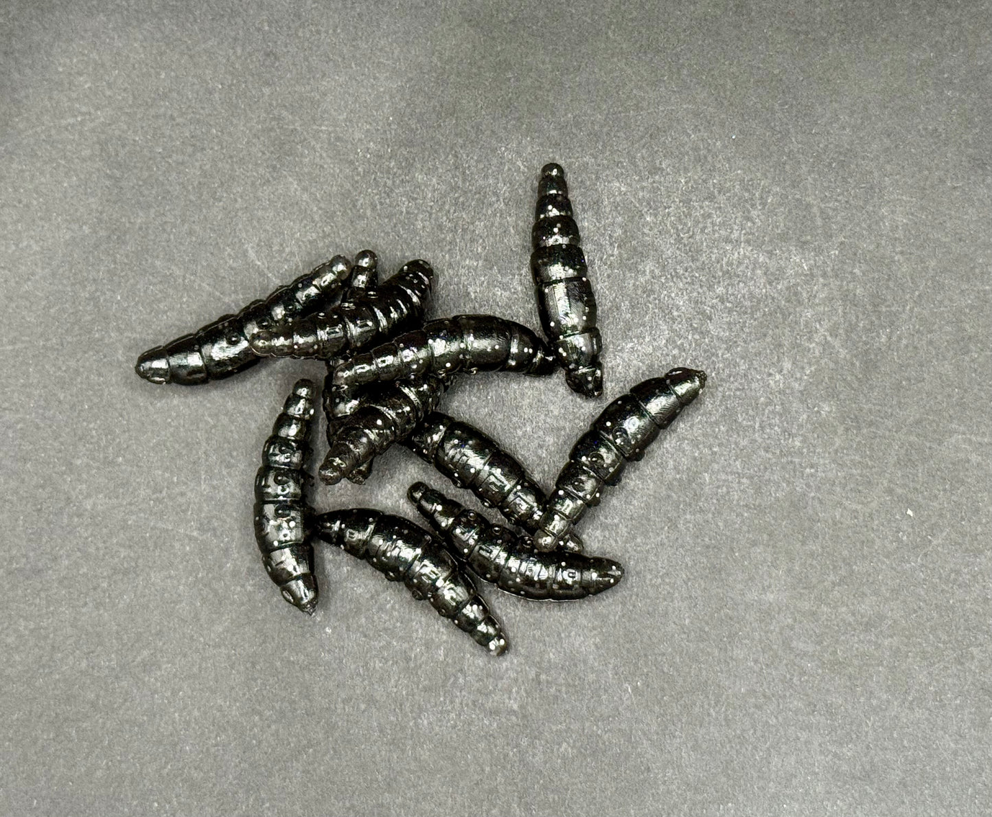Mini-PUFF - Schwarz Glitter