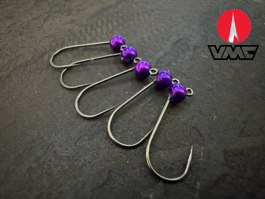 4er-Jig-Haken mit Tungsten - Purple