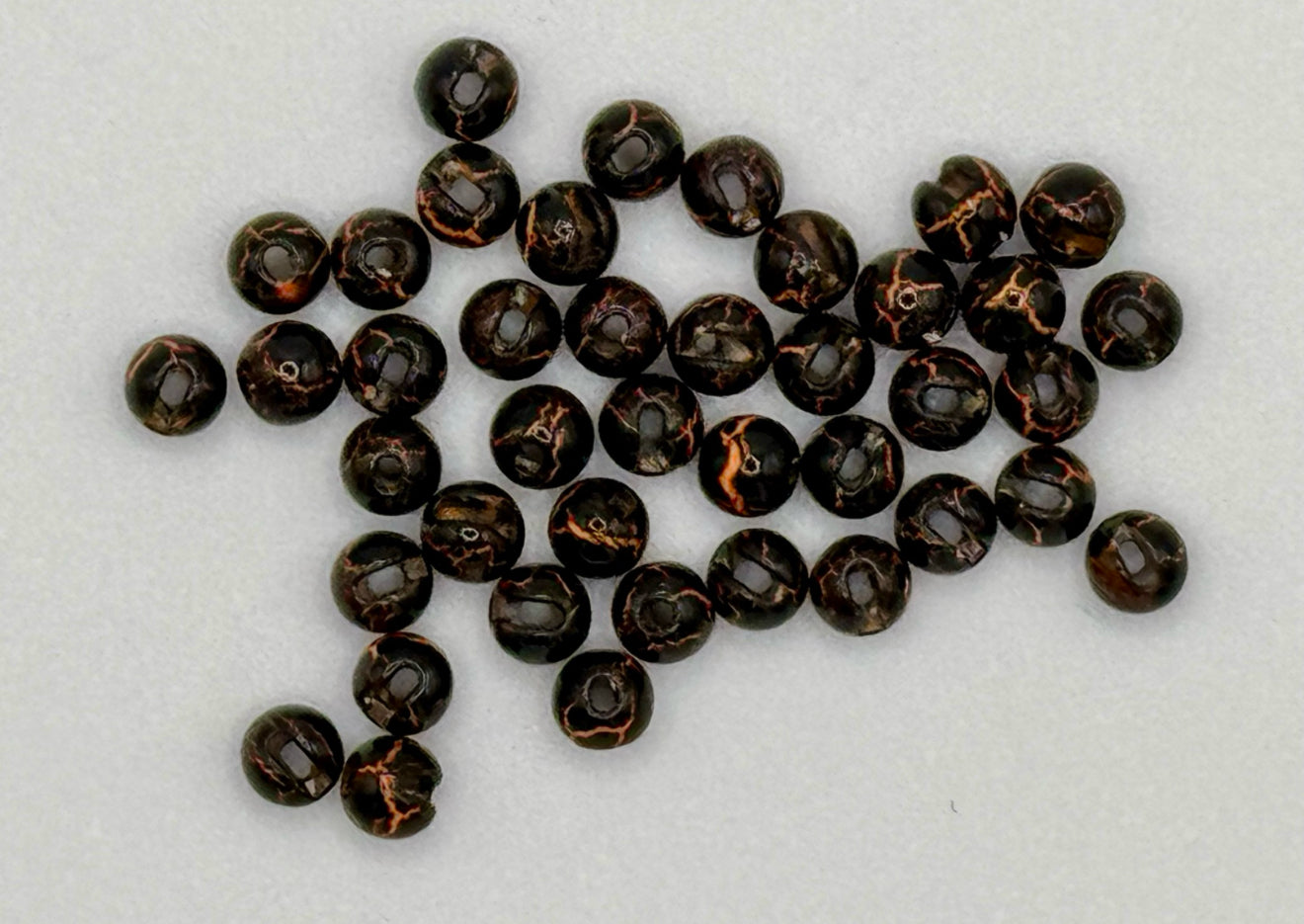 Tungsten Perlen - Crazy Color - Black/Fluo Pink 3mm