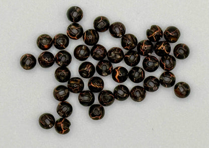 Tungsten Perlen - Crazy Color - Black/Fluo Pink 3mm