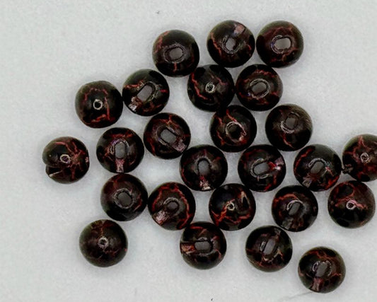Tungsten Perlen - Crazy Color - Black/Fluo-Orange 3,5mm